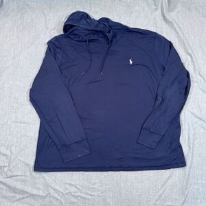 Polo Ralph Lauren Shirt Mens 2XL Hoodie Long Sleeve Pullover Pima Cotton